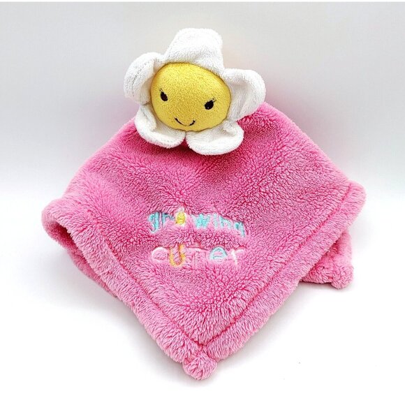 Baby Gear Growing Cuter Flower Security Blanket Pink Girl Lovey Daisy - Picture 1 of 6